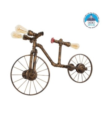 GLOBOSTAR® SWIFTWALKER 00659 Vintage Φωτιστικό Τοίχου - Απλίκα με Ντουί 3 x E27 AC 220-240V IP20 - Χάλκινο - Μ85 x Π29.5 x Υ55cm